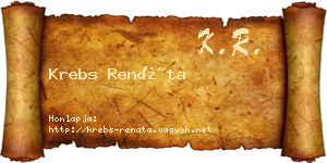 Krebs Renáta névjegykártya